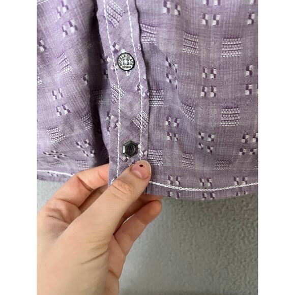 Buckle Black Shirt Large Athletic Fit Long Sleeve Button Down Western Cowgirl - Picture 5 of 15